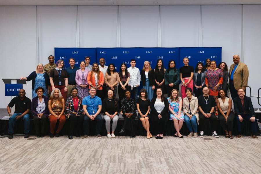 Group of LMI employees at an AAPI Heritage Month event at Tyson's