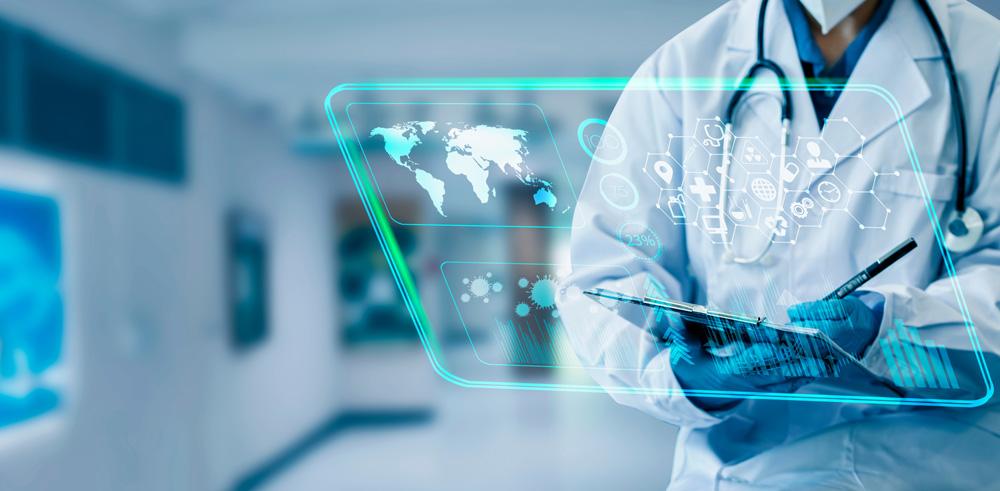Medicine doctor using digital healthcare and network connection