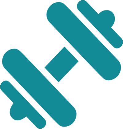 A barbell, representing gym resources